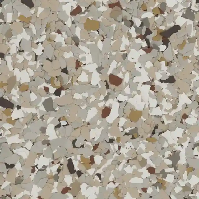 Clean Air Epoxy Flake Floor Coating - Creekbed